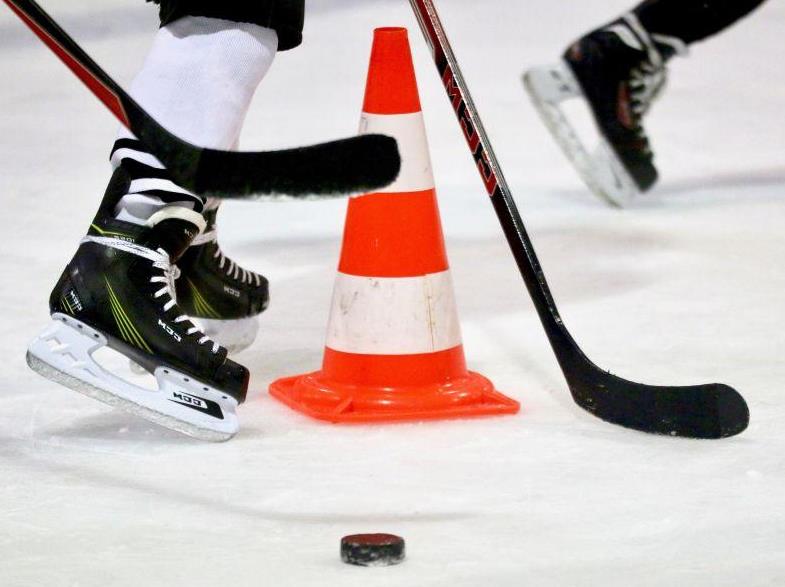 Almohadilla de tiro para práctica de hockey con reboteador